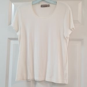 Croft & Barrow cream swoop neck top